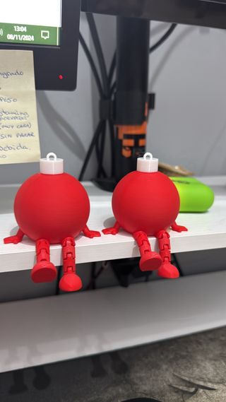 Bolas navidad con piernas articuladas