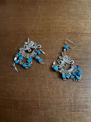 Pendientes plateados