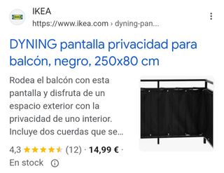 Protector visual balcón