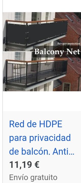 Protector visual balcón