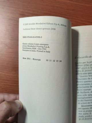 Il libro del Lazarillo de Tormes testo originale