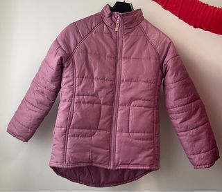 Abrigo plumas rosa acolchado