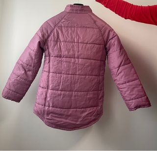 Abrigo plumas rosa acolchado