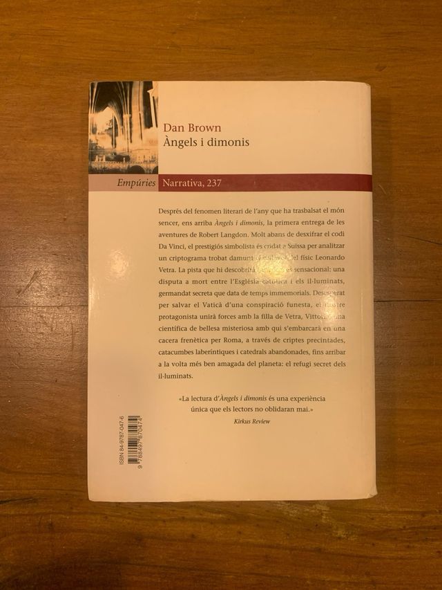 Libro “Àngels i dimonis”
