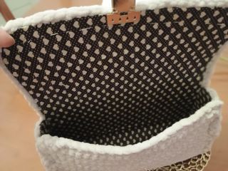 Borsetta panna in ciniglia