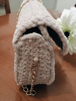 Borsetta panna in ciniglia