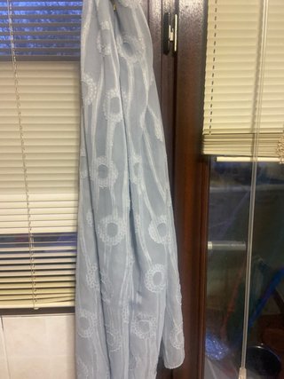 Foulard azzurro con fili argentati