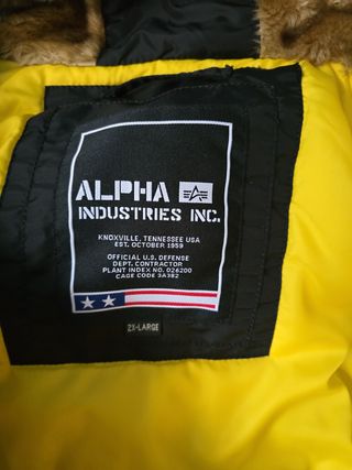 ALPHA INDUSTRIES 2XLARGE COMO NUEVA !!!!!