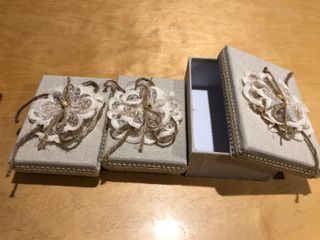 5 Scatolette in cotone e Stoffa