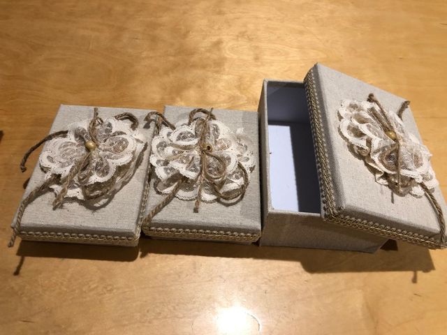 5 Scatolette in cotone e Stoffa