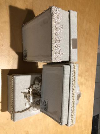 5 Scatolette in cotone e Stoffa