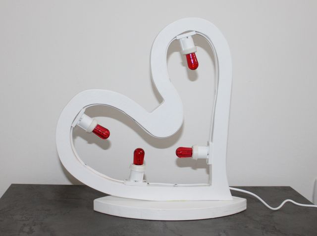 Bajour comodino luminaria Salentina 2 Led Cuore