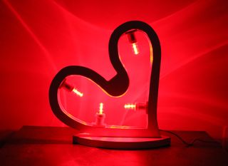 Bajour comodino luminaria Salentina 2 Led Cuore