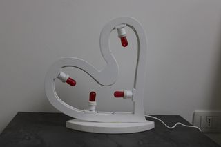 Bajour comodino luminaria Salentina 2 Led Cuore