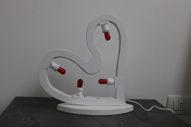 Bajour comodino luminaria Salentina 2 Led Cuore