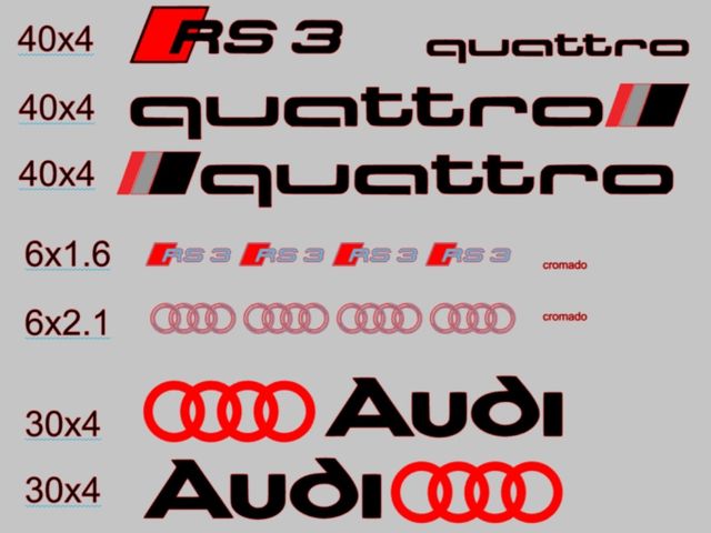 Kit Pegatinas Audi Rs3