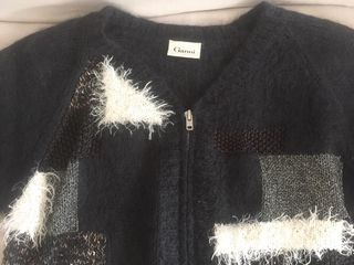 chaqueta punto lana azul marina GANNI