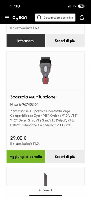 Spazzola Multifunzione Dyson V10