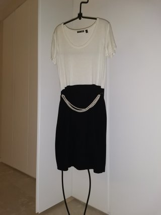 Conjunto de punto blanco y negro