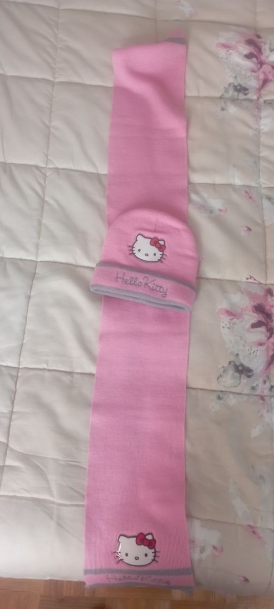 Nuevo Gorro+Bufanda Hello Kitty