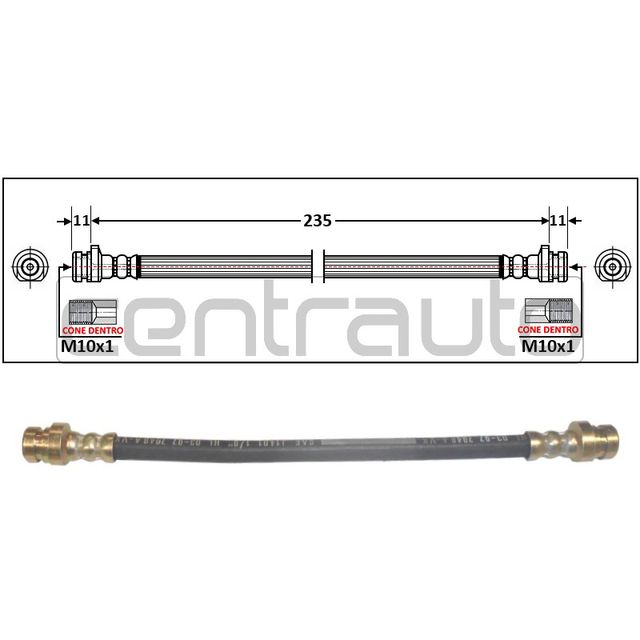 TUBO TRAVAO TRASEIRO D/E. ROVER 400  95->00