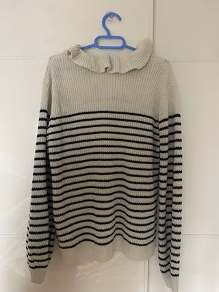 Jersey rayas con cuello de volante