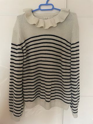 Jersey rayas con cuello de volante