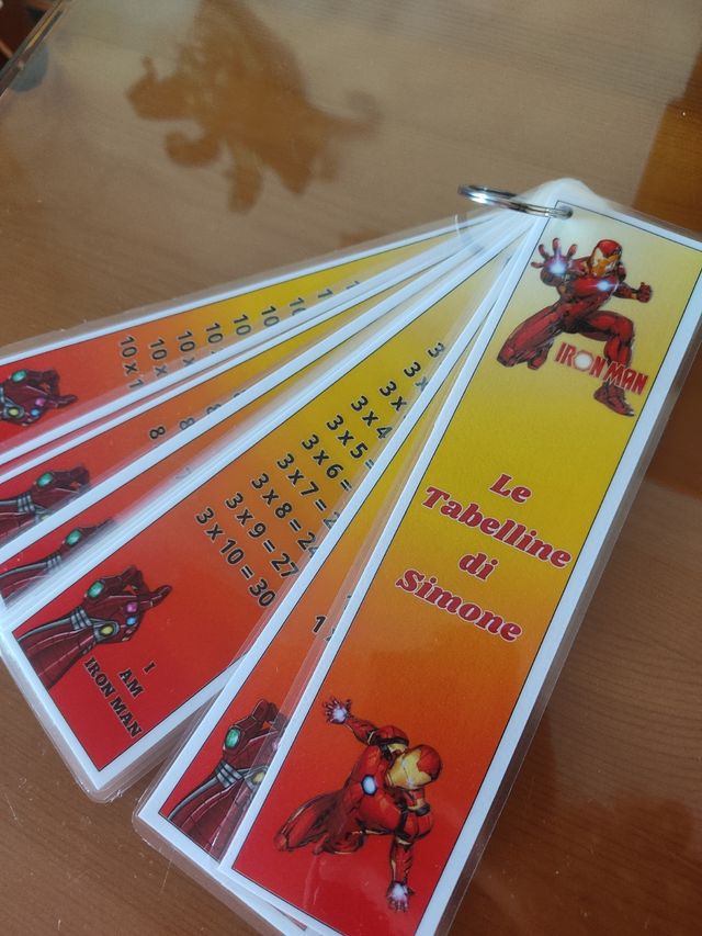 Tabelline tascabili iron man