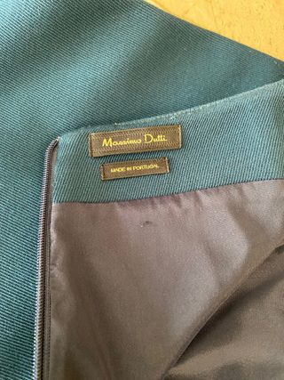 Falda corta azul de Massimo Dutti