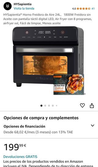 Horno freidora de aire 24L