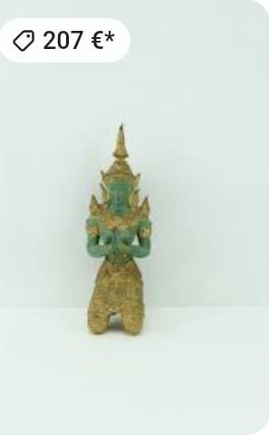 2 figuras de bronce Tailandia año 1940
