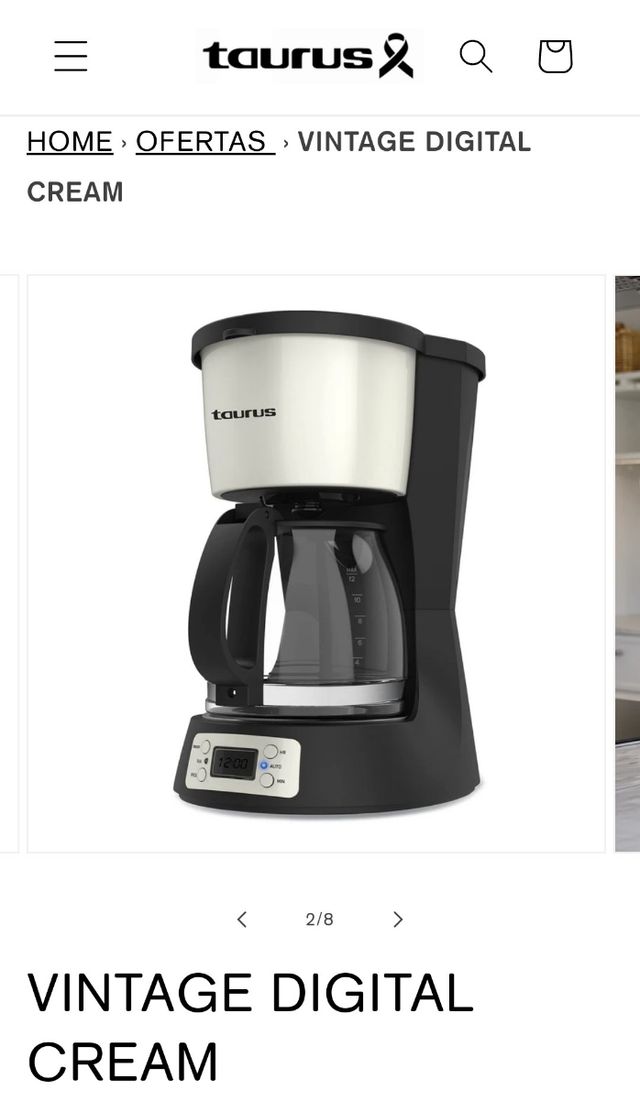 Cafetera programable Taurus