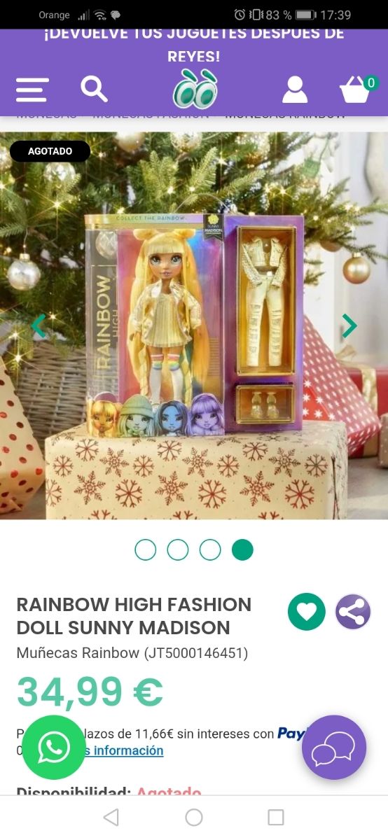 Muñeca Rainbow Sunny Madison