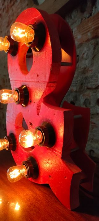 LAMPARA LETRA VINTAGE