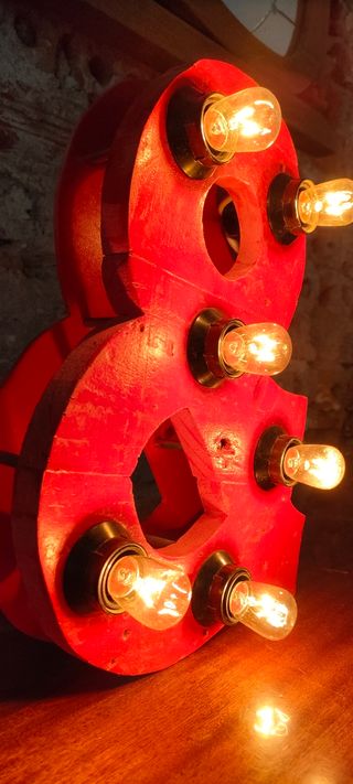 LAMPARA LETRA VINTAGE