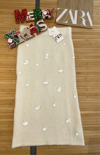 Falda punto con Alpaca Talla S  ROPA POR ENVIO 