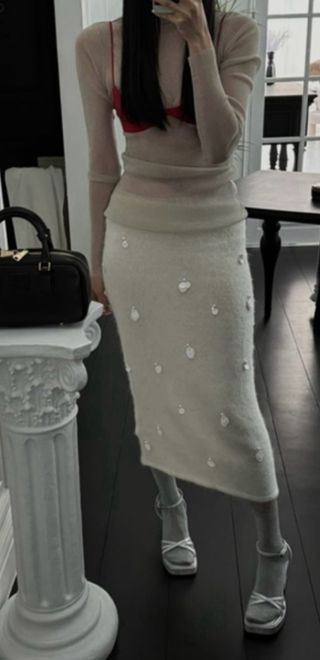 Falda punto con Alpaca Talla S ROPA POR ENVIO