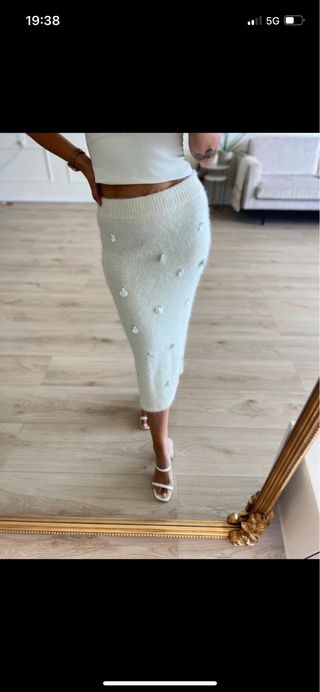 Falda punto con Alpaca Talla S ROPA POR ENVIO