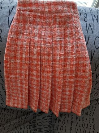 Falda plisada zarra talla L