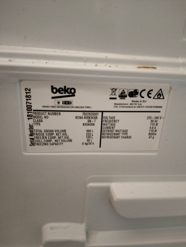 Cajones frigorífico Beko