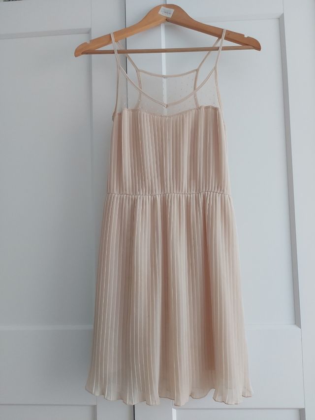 Vestido mujer beige corto talla S