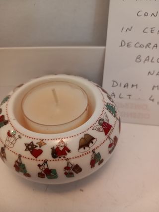 Porta candela di natale 