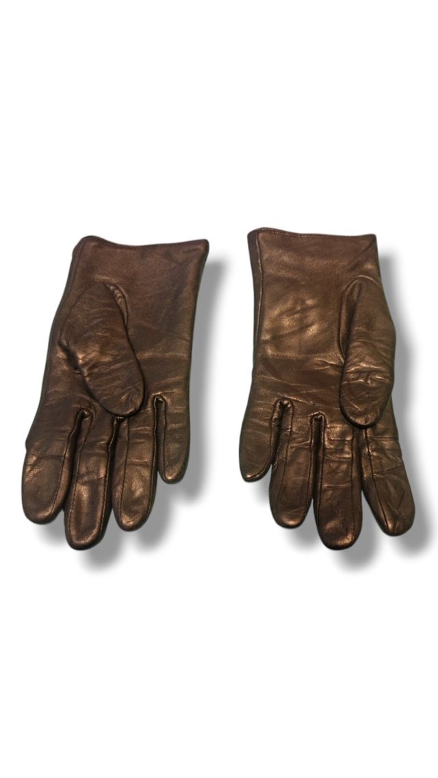 Guanti neri pelle con cerniera