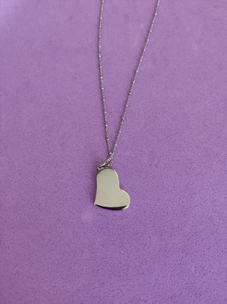 Collar Lotus acero corazón nácar 