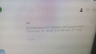 ORDENADOR SOBREMESA HP