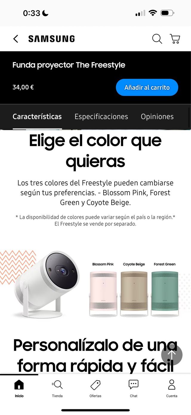 FUNDA Samsung Proyector The Freestyle Skin ROSA