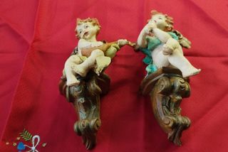 Angelitos pintados con pan de Oro 19 euros los 6