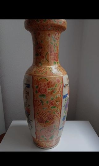 XXL ANTIGUO JARRÓN CHINO PORCELANA ESTILO ORIENTAL