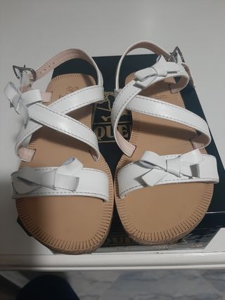 Sandaletti di vitello bianco