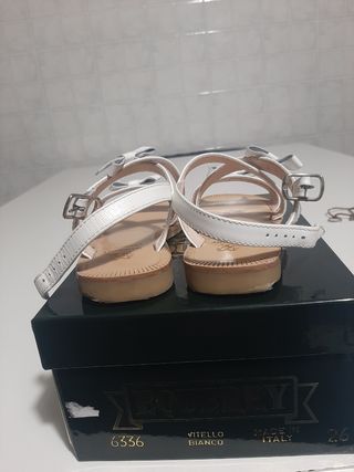 Sandaletti di vitello bianco